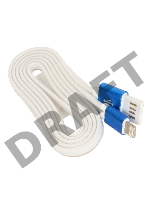 Кабель Gembird  USB 2.0 Cablexpert CC-ApUSBb1m, AM/Lightning 8P, 1м, силиконовый шнур, разъемы синий металлик, пакет