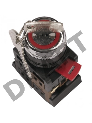 Переключатель AKS22 с ключ. 1-0. 1з+1р ИЭК BSW10-AKS-2-K02