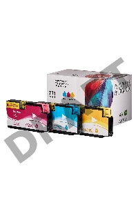 Набор струйных картриджей Sakura P2V32A (№711 Tri-colour) для HP, триколор, 73 мл. (3шт)