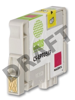 Картридж струйный Cactus CS-EPT0553 пурпурный для Epson Stylus RX520/Stylus Photo R240 (10ml)