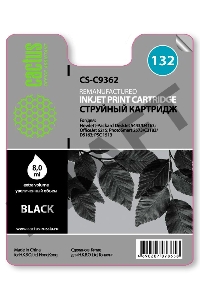 Картридж струйный Cactus CS-C9362 черный для №132 HP DJ5443/D4163 PS2573/C3183 (7ml)
