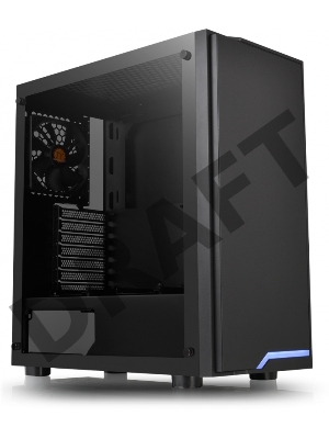 Корпус Thermaltake H100 TG черный без БП ATX 1x120mm 2xUSB3.0 audio bott PSU