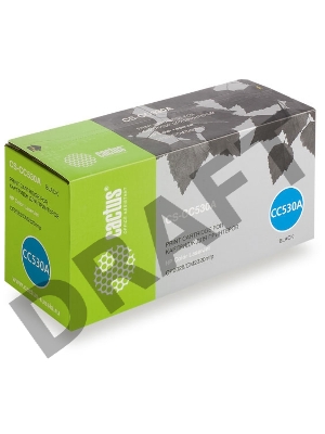 Тонер Картридж Cactus CS-CC530A черный для HP Color LaserJet CP2025/CM2320mfp (3500стр.)