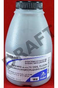 Тонер Kyocera TK-590K, FS-C5250/2026MFP/2126MFP/2526MFP/2626MF Black (фл. 180г) 7K B&W Standart (Tomoegawa) фас России