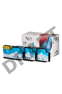 Набор струйных картриджей Sakura CZ134A (№711 Cyan 3-pack) для HP, голубой, 26 мл.