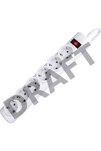 Сетевой фильтр Defender DFS 151 1,8 м, белый, 6 розеток  99489