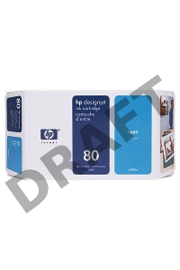 Картридж струйный HP №80 C4846A голубой для HP DJ 1050/1055