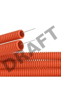 Труба гофрированная из ПНД с зондом ø 40 мм, оранжевая (15 м/уп.) REXANT 