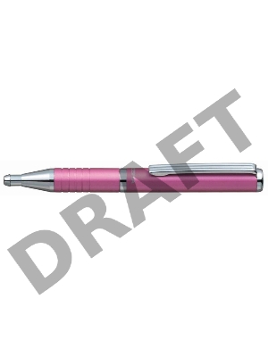 Ручка шариковая Zebra SLIDE (BP115-PK) авт. телескопич.корпус розовый синие чернила коробка подарочная