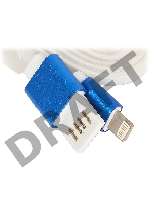 Кабель Gembird  USB 2.0 Cablexpert CC-ApUSBb1m, AM/Lightning 8P, 1м, силиконовый шнур, разъемы синий металлик, пакет