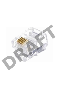 Вилка телефонная MP-4p4c, контакты 3m