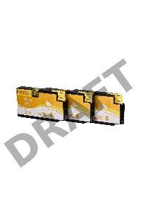 Набор струйных картриджей Sakura CZ136A (№711 Yellow 3-pack) для HP, желтый, 26 мл. (3шт)