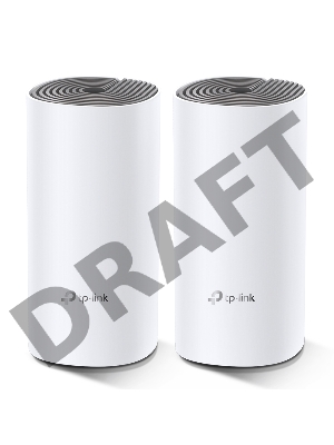 Домашняя Mesh Wi-Fi система TP-Link Deco E4 (3-Pack), 1167Мбит/с (5 ГГц: до 867 Мбит/с + 2,4 ГГц: до 300 Мбит/с),  2 порта 100 Мбит/с, 2 встроенные антенны на каждом модуле Deco