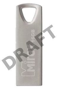 Флеш Диск 16GB Mirex Intro, USB 2.0, Металл