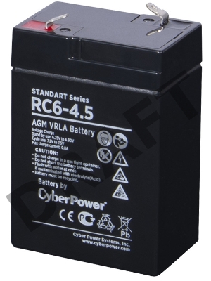 Батарея SS CyberPower Standart series RC 6-4.5 / 6V 4.5 Ah