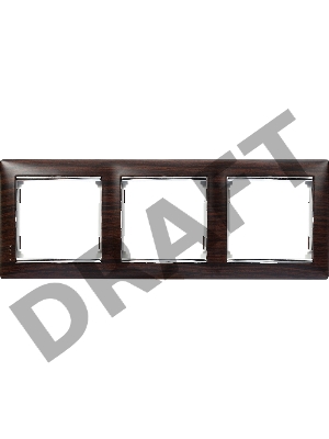 Рамка 3п гор ТемнДер/Сереб VLN Рамка 3п гор ТемнДер/Сереб VLN