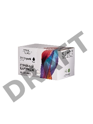 Набор струйных картриджей Sakura P2V31A (№711 2-pack Black) для HP, черный, 73 мл.