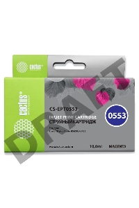 Картридж струйный Cactus CS-EPT0553 пурпурный для Epson Stylus RX520/Stylus Photo R240 (10ml)