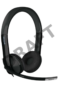Наушники с микрофоном Microsoft LX-6000 черный 2м накладные USB оголовье (7XF-00001)