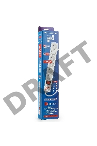 Сетевой фильтр Power Cube B, 3.0м, 5+1 розетка, серый