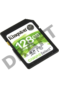 Флеш карта SDHC 128Gb Class10 Kingston <SDS2/128GB>, Canvas Select 100R CL10 UHS-I