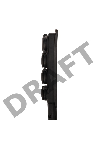 Розетка (колодка) штепсельная четырехместная влагозащищенная 2P+PE 230V, 16 А, IP44 каучук PROconnect