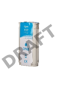 Струйный картридж Sakura B3P19A (№727 Cyan) для HP, голубой, 130 мл.