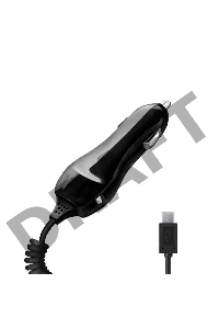 Автомобильное зарядное устройство DEPPA 22124,  microUSB,  2.1A,  черный