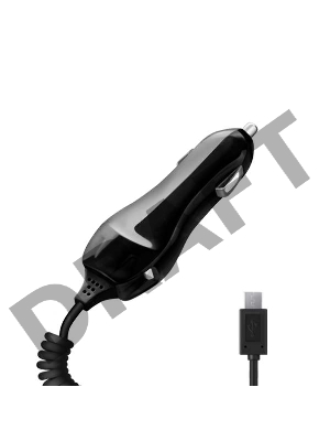 Автомобильное зарядное устройство DEPPA 22124,  microUSB,  2.1A,  черный