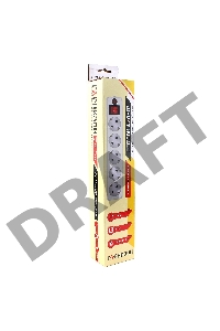 Сетевой фильтр Гарнизон ЕНLW-5 1.4 м 5 р белый