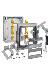 Влагозащищенный щиток IP65 2х12 мод. с шинами N+PE