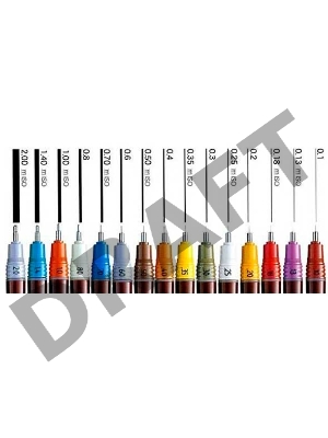 Изограф Rotring 1903398 0.25мм корпус бордовый пластик съемный пишущий узел/заправка тушь