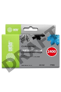 Картридж струйный Cactus CS-PGI2400XLC голубой для Canon MAXIFY iB4040/ МВ5040/ МВ5340 (20.4мл)