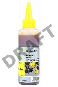 Чернила Cactus CS-I-CLI526Y желтый (100мл) CANON PIXMA iP4850/MG5250/MG5150/iX6550