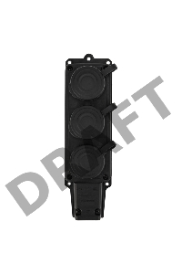 Розетка (колодка) штепсельная трехместная влагозащищенная 2P+PE 230V, 16 А, IP44 каучук PROconnect