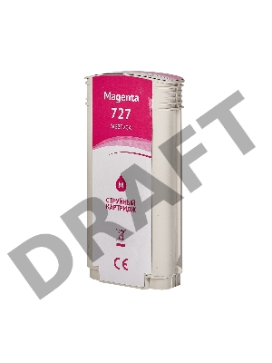 Струйный картридж Sakura B3P20A (№727 Magenta) для HP, пурпурный, 130 мл.