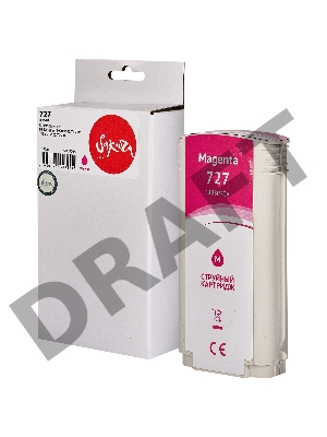 Струйный картридж Sakura B3P20A (№727 Magenta) для HP, пурпурный, 130 мл.