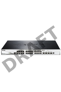 Сетевое оборудование D-Link DGS-1510-28XMP/A1A Управляемый стекируемый коммутатор SmartPro с 24 портами 10/100/1000Base-T с поддержкой РоЕ и 4 портами 10G Base-X SFP+
