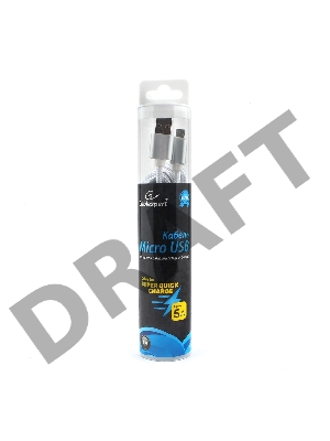 Кабель USB 2.0 Cablexpert CC-U-mUSB02S-3M, AM/microB, серия Ultra, длина 3м, серебристый, блистер