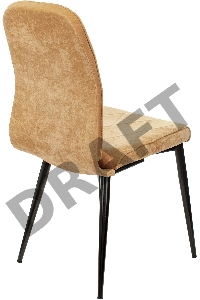 Стул для кухни Бюрократ KF-3_2 комплект 2шт горчичный Velvet 73 металл черный на ножках (KF-3/VELV73_2)