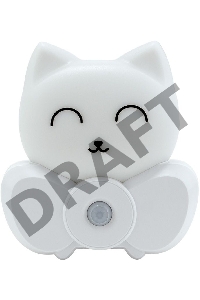 Ночник Lucia Мяу пластик белый