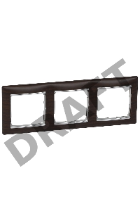 Рамка 3п гор ТемнДер/Сереб VLN Рамка 3п гор ТемнДер/Сереб VLN