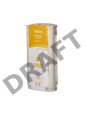 Струйный картридж Sakura B3P21A (№727 Yellow) для HP, желтый, 130 мл.