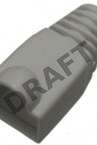 Защитные колпачки для кабеля 6,0мм cat.5, на соединение коннектора с кабелем, серый, 100 шт. в пчк