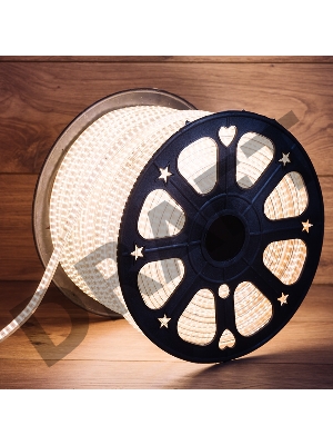 LED лента 220 В, 6.5x15 мм, IP67, SMD 3014, 240 LED/m, цвет свечения теплый белый, 100 м