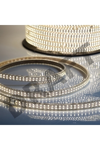 LED лента 220 В, 6.5x15 мм, IP67, SMD 3014, 240 LED/m, цвет свечения теплый белый, 100 м