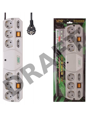 Сетевой фильтр Most TRG 2м (10 розеток) белый (коробка)