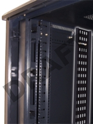 Вертикальный кабельный лоток для шкафов 47U, шириной 200 мм, черный