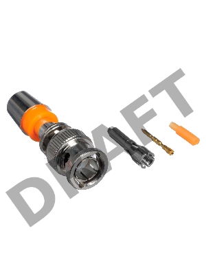 Разъемы Kramer Electronics CC-BNC-179 (CON-COMP-BNC/M/RG-179(26-28#)) [FSBNC1RGB] компрессионные, не требуют пайки. Поставляются в упаковках по 5 шт.