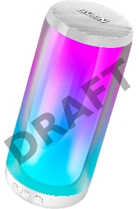 Мобильные колонки SVEN PS-265 1.0 белые  (10W, mini Jack, USB, Bluetooth, micro SD, подсветка, USB Type-C, 2000 мA)